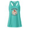 Yes I'm a Nurse, But I Don't Want to Look at It women's racerback tank top in tahiti blue, front view