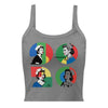 Vintage Geo-Nurse Women’s Tank Top in athletic heather, front view