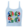 Vintage Geo-Nurse Women’s Tank Top in solid baby blue blend, front view