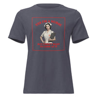 Yes I'm a Nurse, But I Don't Want to Look at It women's relaxed t-shirt in heather navy, front view
