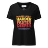 Nurses Like It Harder Faster Deeper, CPR Saves Lives women's V-neck t-shirt in solid black blend, front view